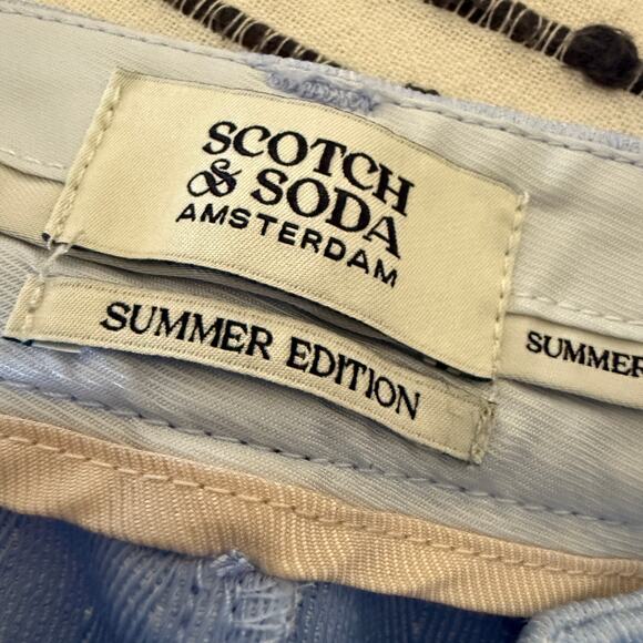 SCOTCH & SODA | Lowry Summer Edition Trouser Baby Blue Pant | Size 28 - Picture 7 of 9